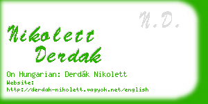 nikolett derdak business card