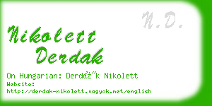 nikolett derdak business card